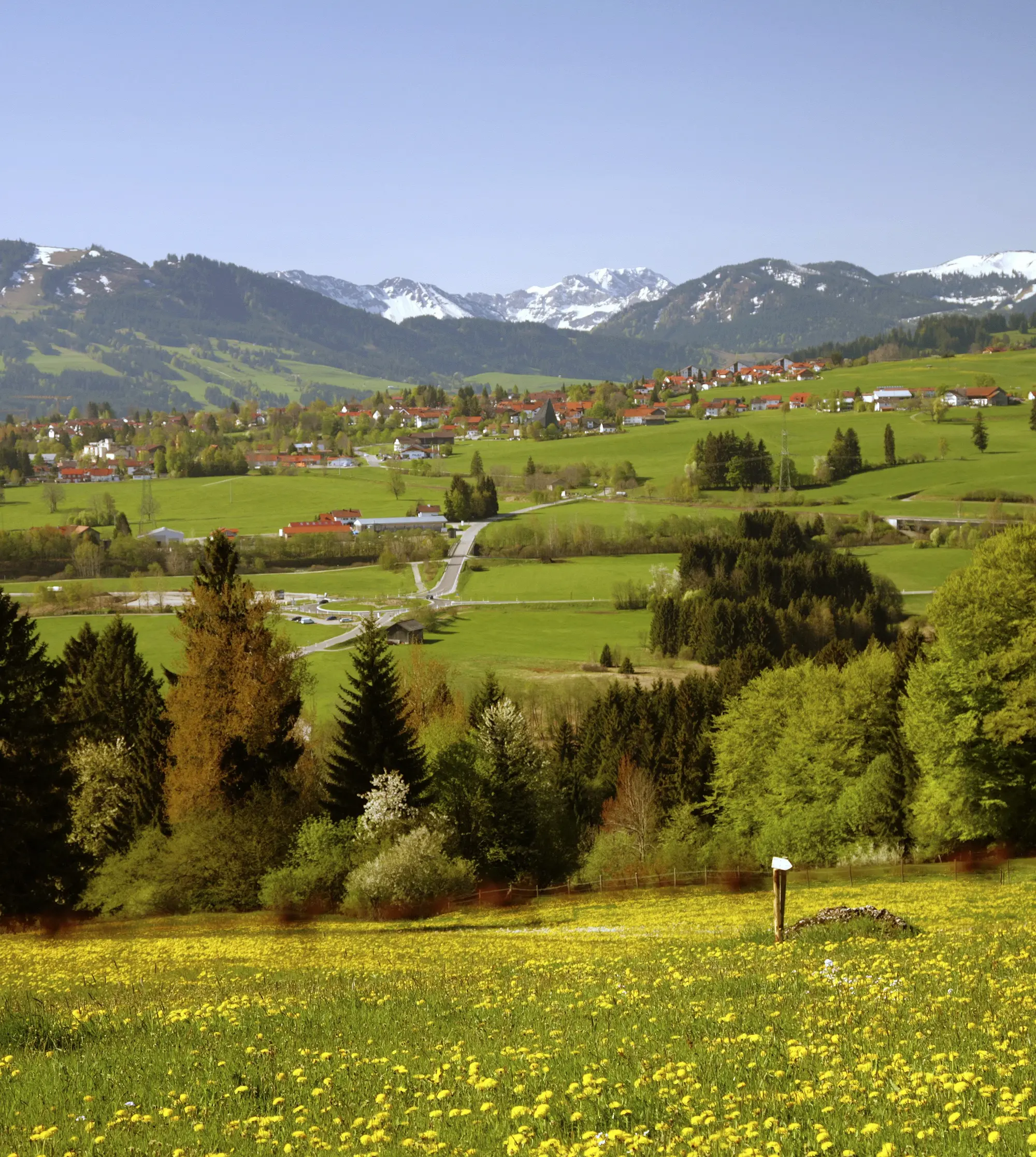 Ortsteil Oy mit Panorama Hintergrund Oy-Mittelberg